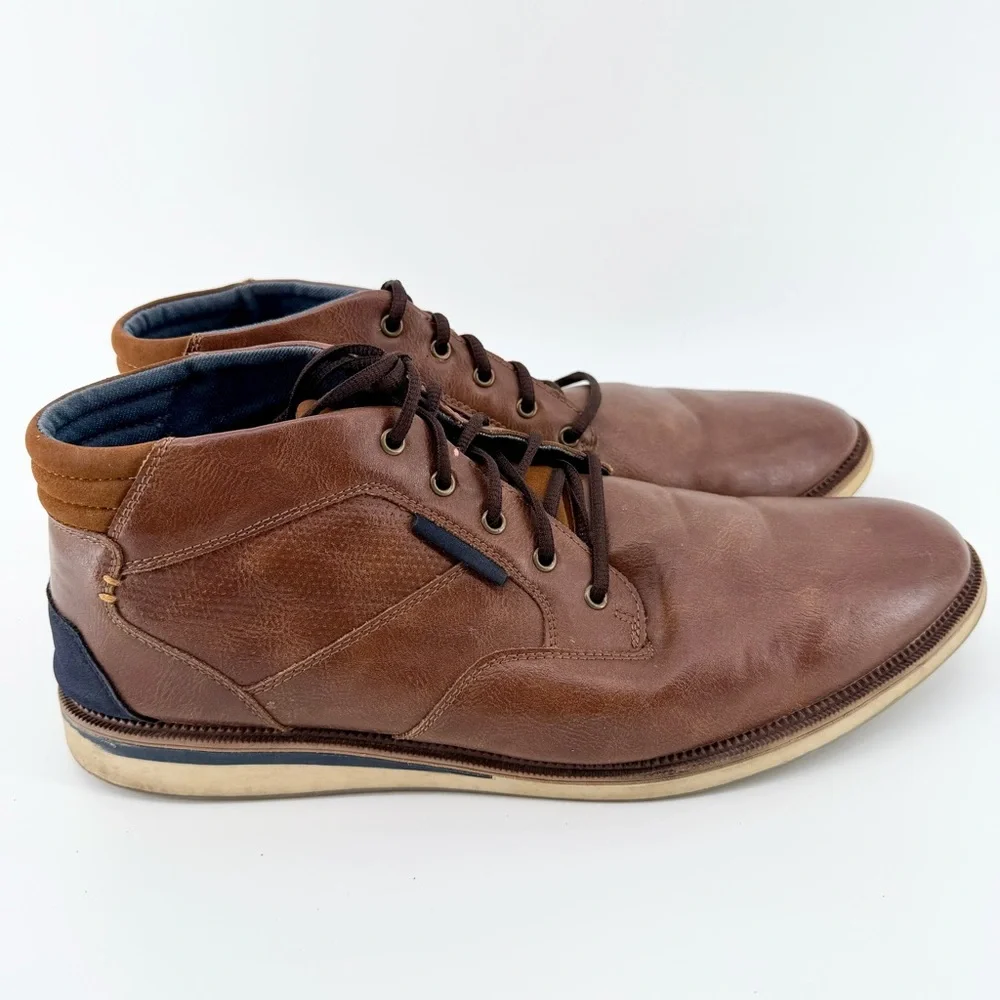 London Underground Beckham Men's Size 13 Brown Leather Chukka Boots Ankle Shoes